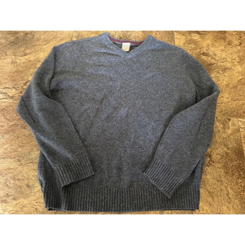Vintage Y2K Old Navy Lambswool Blend Sweater‎ Women's Crew Neck Blue Gray Knit